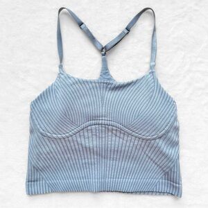 Lululemon Strappy Seamless Yoga Shelf Tank – Chambray / Powder Blue – Size 4